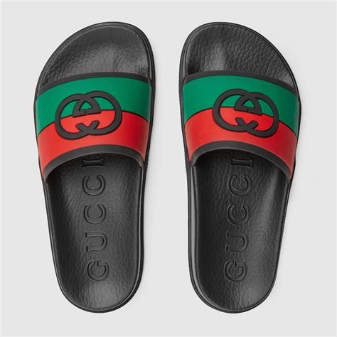 gucci rubber slides womens|gucci slides women size 36.